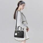 Chic Black Crossbody Handbag and Tote Set