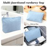 Large Capacity Corduroy Makeup Bag for Women