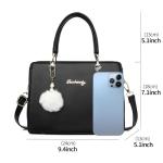 Chic Black Crossbody Handbag and Tote Set