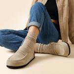 CUSHIONAIRE Fondu Leather Mule Clogs for Women