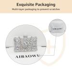 AIBAOWU Silver Rhinestone Evening Clutch Bag