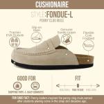 CUSHIONAIRE Fondu Leather Mule Clogs for Women