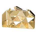 Gold Lattice Pattern Evening Clutch Handbag