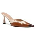 VOLEECE Suede Pointed Toe Kitten Heel Mules