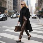 Dark Brown QIY Penny Loafers for Women