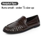 Dark Brown QIY Penny Loafers for Women