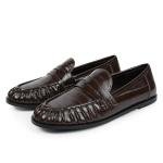 Dark Brown QIY Penny Loafers for Women