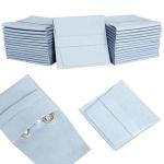 40 Blue Microfiber Jewelry Pouches for Luxury Gifts