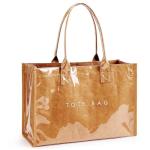 KALIDI Brown PVC Tote Bag for Women