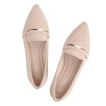 Chic Women's Gold Bit Suede Loafers