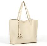 Nodykka Women’s Faux Leather Tote Bag with Tassel