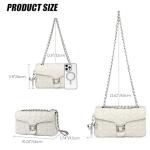 Trendy Vegan Leather Quilted Crossbody Bag