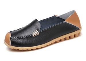 VenusCelia Women's Black Airy Flat Loafer