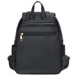 Trendy Black Leather Backpack Purse for Women