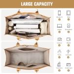 KALIDI Brown PVC Tote Bag for Women