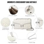 Trendy Vegan Leather Quilted Crossbody Bag