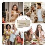 Joryin Seashell Beige Woven Evening Clutch Bag