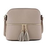 Lunar Lightweight Dome Crossbody Bag with Tassels