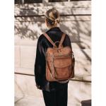 Shrrie Designer Leather Convertible Backpack Purse