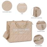 Chinllo Quilted Chain Tote Bag for Women