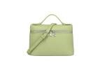 Soft Leather Top-Handle Handbag in Ice-Cream Green