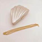 Luxury Marble Shell Clutch Bag for Evening Events