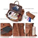 Shrrie Designer Leather Convertible Backpack Purse