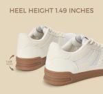 Lucky Step Women's Retro Mesh Sneakers - Beige