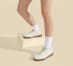 Lucky Step Women's Retro Mesh Sneakers - Beige