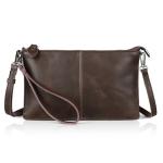 Befen Vintage Brown Leather Crossbody Clutch Wallet