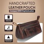 Antiq Genuine Leather Makeup Bag for Women