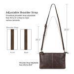 Befen Vintage Brown Leather Crossbody Clutch Wallet