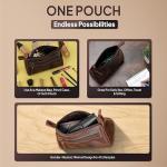 Antiq Genuine Leather Makeup Bag for Women