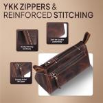 Antiq Genuine Leather Makeup Bag for Women