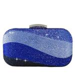 Mini Blue Rhinestone Clutch for Formal Events