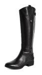 Sam Edelman Black Leather Equestrian Boots for Women