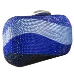 Mini Blue Rhinestone Clutch for Formal Events