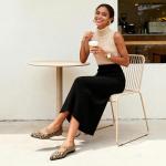 Leopard Print Knit Ballet Flats for Work