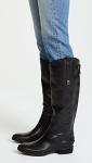 Sam Edelman Black Leather Equestrian Boots for Women