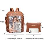 MKP Collection Stylish Convertible Backpack Purse Set