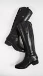 Sam Edelman Black Leather Equestrian Boots for Women