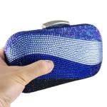 Mini Blue Rhinestone Clutch for Formal Events
