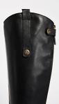 Sam Edelman Black Leather Equestrian Boots for Women
