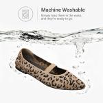 Leopard Print Knit Ballet Flats for Work