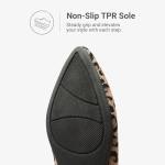 Leopard Print Knit Ballet Flats for Work