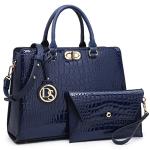Dasein Women's Handbag and Matching Clutch Set