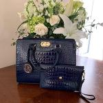 Dasein Women's Handbag and Matching Clutch Set