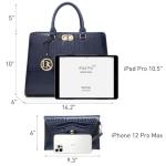 Dasein Women's Handbag and Matching Clutch Set