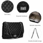 Quilted Flap Shoulder Bag with Chain Strap