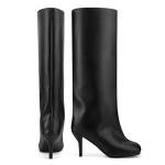 Voztolls Black Knee High Leather Boots, Size 7